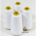 4 Large Cones (3000 Yards Each) of Polyester Threads for Sewing