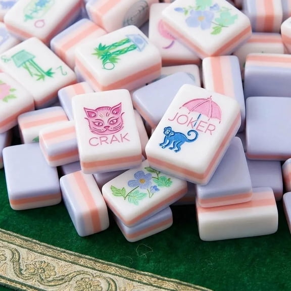 4-Layer Acrylic American Mahjong Set, Light Purple 160 Tiles Complete Game Set, Personalized Gift for Collection & Gifting