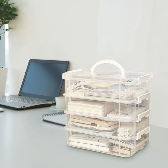 4-Layer Compartment Storage Box for Toys, Building Blocks, Tools, Office Supplies, and Desktop Organization