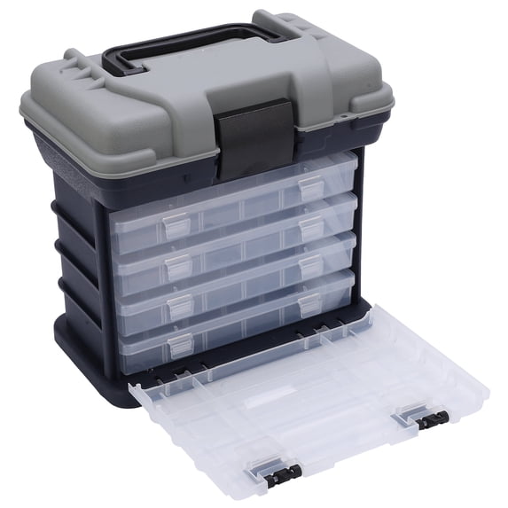 4 Layer Fishing Tackle Box, Thickened 4 Layers Fishing Case With Handle Classified Adjust Large Capacity For Boat Fishing For Sea Fishing
