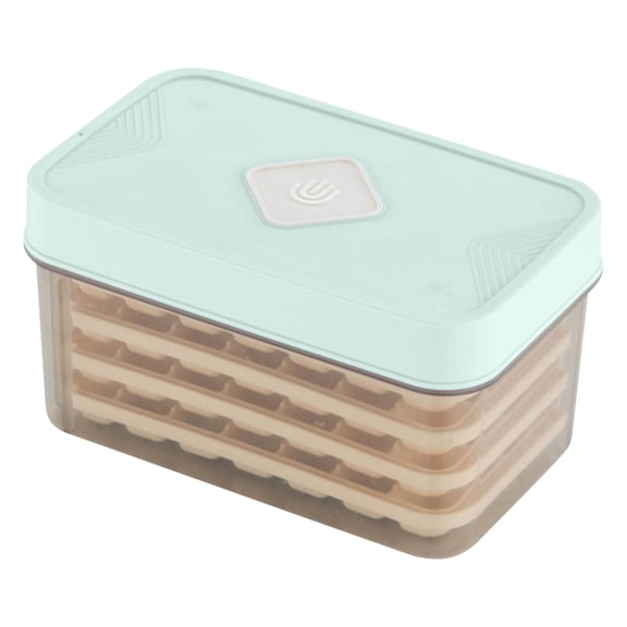 4 Layer Large Capacity Ice Box, Household Integrated Ice Maker with Storage Bin - Easy Release Reusable Freezer Tray for Chilled Drinks (green)