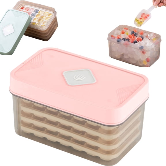 4-Layer Press-Type Ice Maker Box C - Durable and Practical Ice-Making Solution