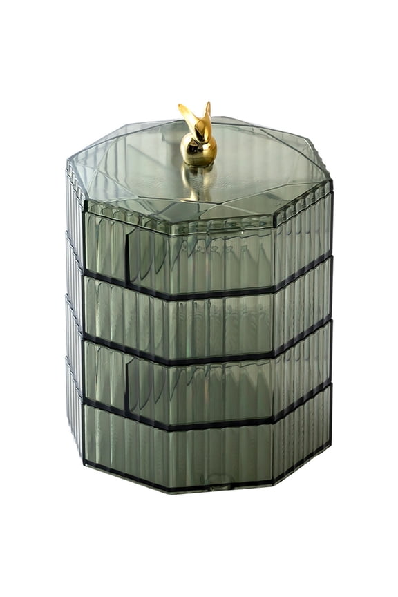 4-Layer Rotatable Acrylic Jewelry Organizer Box for Women Girls, Make up Organizer, Jewelry Storage Holder