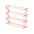 thumbnail image 1 of 4-Layer Shoe Rack | Space-Saving Shoe Cabinet with Thickened Steel Frame | Multi-Functional Entryway Organizer for Hallway & Closet | Pink White, 1 of 5