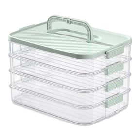 4-Layer Stackable Cookie Container Set, Airtight Food Storage for Cookies, Snacks & More - Keep Treats Fresh, Organized in Kitchen or Pantry
