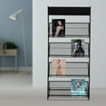 thumbnail image 1 of 4 Layers Floor-Standing Newspaper Stand Magazine Display Rack Newsagents Freestanding Magazine Holder for Reception Areas, Waiting Rooms, Schools, Libraries, 1 of 29