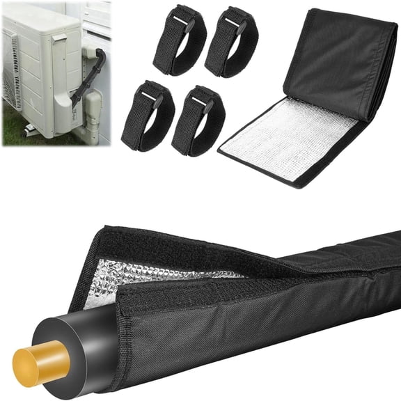 4-Layer HVAC Copper Pipe Insulation Cover, 600D Waterproof Outdoor AC Line Sleeve for Mini Split All Season Use