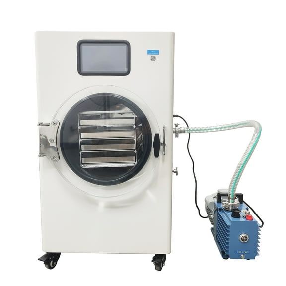 4 Layers Vacuum Sublimation Dryer Food Dehydrator Freeze Drying Machine with Vacuum Pump 110V -25-+60