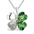 thumbnail image 1 of 4 Leaf Clover Necklace for Women - St Pattys Necklace - St. Patrick Day Necklace (Silver Necklace), 1 of 7
