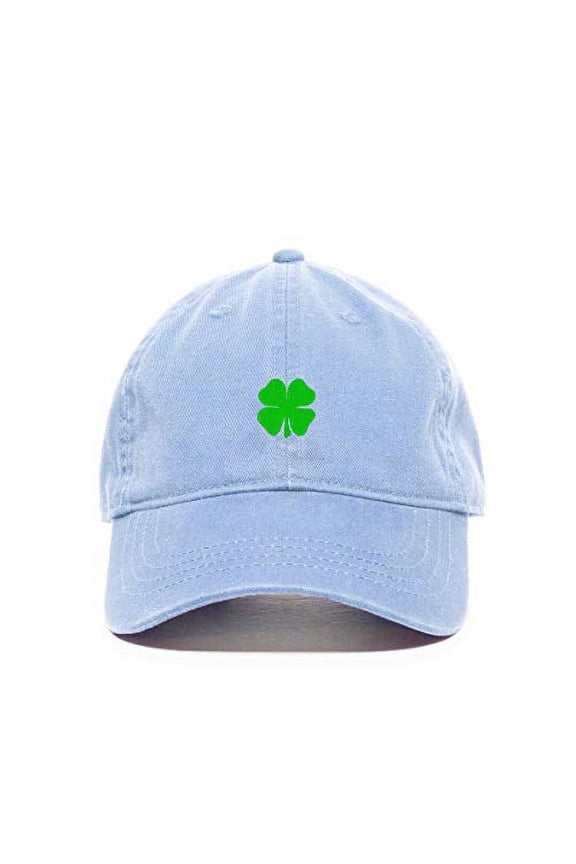 4 Leaf Clover Shamrock Baseball Cap Embroidered Cotton Adjustable Dad Hat