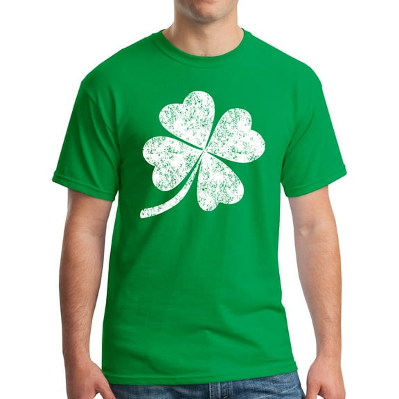 4 Leaf Clover T-Shirt Four Leaf Shamrock T Irish Vintage Green XL