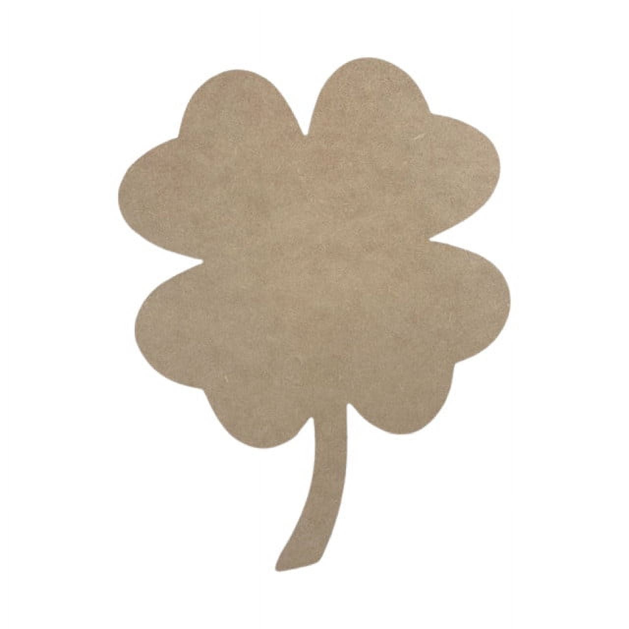 3 leaf clover Unfinished Cutout, Wooden Shape, Paintable Wooden MDF