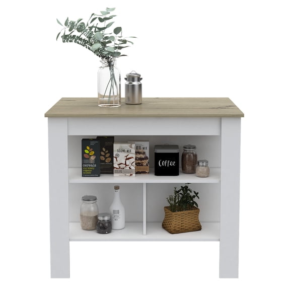 4 - Legged Kitchen Table with Silver Film / Fits Most Kitchen Spaces, Stores Utensils