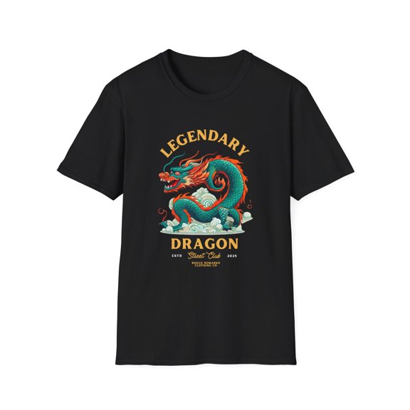 4 Legged Legendary Dragon Unisex Softstyle T-Shirt