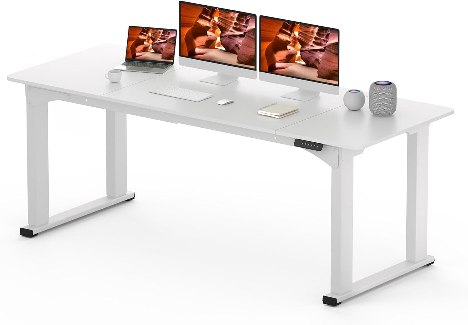 4 Legs Standing Desk, Large 79x31 Inches Electric Adjustable Height ...