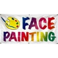 thumbnail image 1 of 4 Less 2x4 Ft FACE PAINTING Banner Fabric Polyester Sign wb, 1 of 3