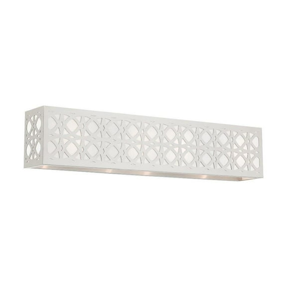 4 Light Ada Bathroom Light in Glam Style 23.75 inches Wide By 5 inches High-Brushed Nickel Finish Bailey Street Home 218-Bel-4362882