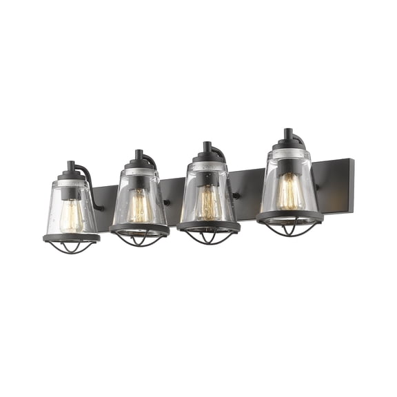 4 Light Bath Vanity In Contemporary Style 32 Inches Wide By 8.88 Inches High-Bronze Finish Z-Lite 444-4V-Brz