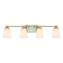 Warm Brass Four Light Bathroom Vanity from the Darby Collection
