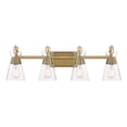 thumbnail image 1 of 4 Light Bath Vanity In Mid-Century Modern Style-9.5 Inches Tall And 32 Inches Wide-Warm Brass Finish Savoy House 8-1830-4-322, 1 of 5