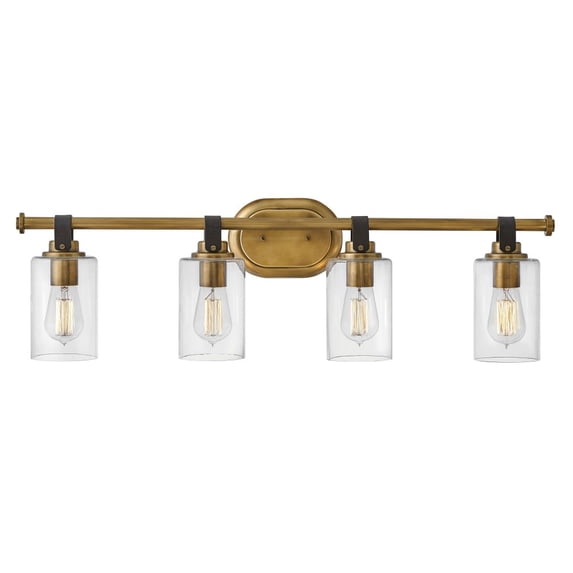 52884HB Hinkley Lighting Halstead - 4 Light Bath Vanity in Traditional and Rustic Style - 32 Inches Wide by 9.5 Inches High-Heritage Brass Finish