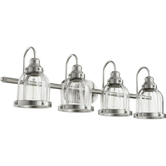 Quorum Lighting - Vanity - Banded Dome - 4 Light Bath Vanity in Transitional