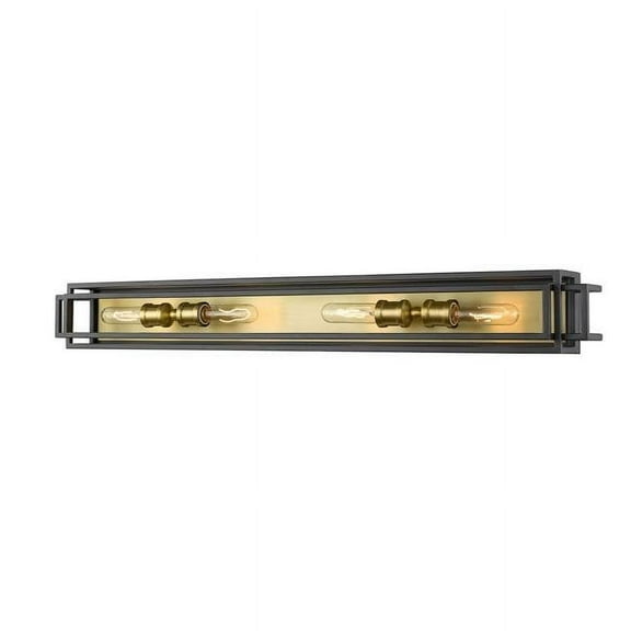 4 Light Bath Vanity In Transitional Style 40 Inches Wide By 4.75 Inches High-Bronze/Olde Brass Finish Z-Lite 454-4V-Brz-Obr