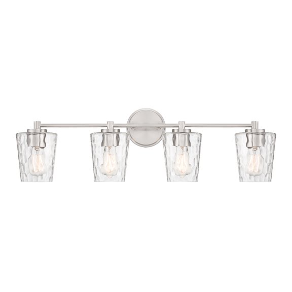Satin Nickel Four Light Bathroom Vanity from the Ballas Collection