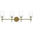 thumbnail image 1 of 4 Light Bathroom Light Fixture in Transitional Style-10 inches Tall and 31.25 inches Wide-Weathered Brass Finish Bailey Street Home 71-Bel-4352180, 1 of 5