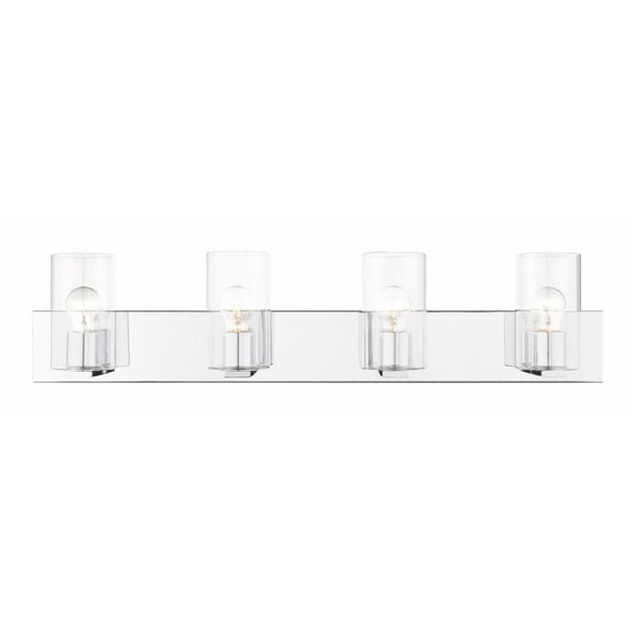 4 Light Bathroom Light in Contemporary Style 35.5 inches Wide By 7.75 inches High-Polished Chrome Finish Bailey Street Home 218-Bel-4188862