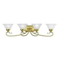 thumbnail image 1 of 4 Light Bathroom Light in Traditional Style 36.25 inches Wide By 8.5 inches High-Polished Brass Finish Bailey Street Home 218-Bel-1261192, 1 of 1