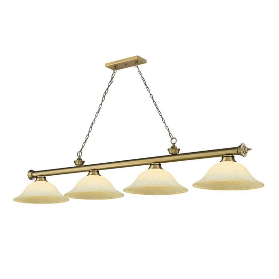 2306-4RB-GM16-Z-Lite-Cordon - 4 Light Billiard In Traditional and Classical Style-13.75 Inches Tall and 14 Inches Wide