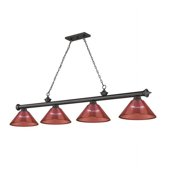 4 Light Billiard In Traditional And Classical Style-14.75 Inches Tall And 14 Inches Wide Z-Lite 2306-4Brz-Prd