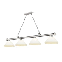 Z-Lite 2306-4-Amo14 Cordon 4 Light 14" Wide Billiard Chandelier - Nickel