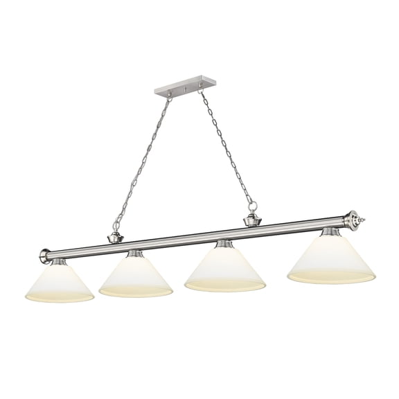 Z-Lite 2306-4-Amo14 Cordon 4 Light 14" Wide Billiard Chandelier - Nickel