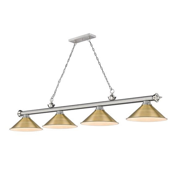 4 Light Billiard In Traditional And Classical Style-14 Inches Tall And 14 Inches Wide Z-Lite 2306-4Bn-Rb15