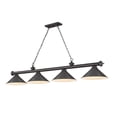 thumbnail image 1 of 2306-4BRZ-BRZ15-Z-Lite-Cordon - 4 Light Billiard In Traditional and Classical Style-14 Inches Tall and 14 Inches Wide, 1 of 7
