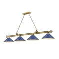 thumbnail image 1 of 2306-4RB-MNB-Z-Lite-Cordon - 4 Light Billiard In Traditional and Classical Style-14 Inches Tall and 14 Inches Wide, 1 of 7