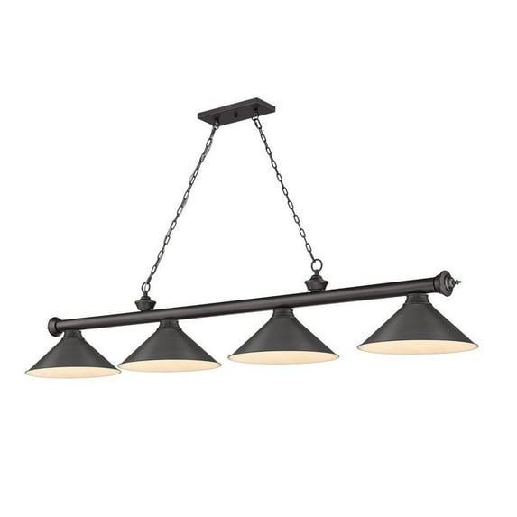 4 Light Billiard in Traditional and Classical Style-18.75 inches Tall and 14 inches Wide Bailey Street Home 372-Bel-4596764
