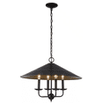 thumbnail image 1 of 4-Light Black and Gold Chandelier Light Fixture with Metal Shade, 1 of 2