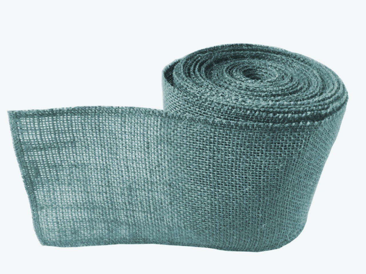 4 Light Blue Burlap Ribbon 10 Yards Sewn Edges Made In Usa-,