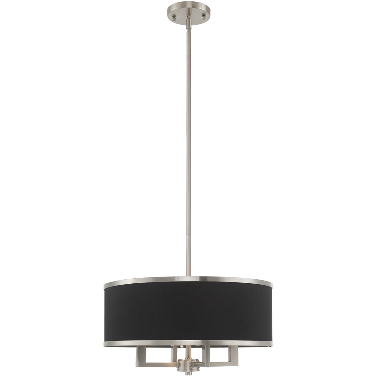 Brushed Nickel 4-Light Indoor/Outdoor Drum Chandelier
