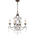 thumbnail image 1 of 4 Light Chandelier In Transitional Style 22 Inches Wide By 25.5 Inches High Quorum Lighting 6116-4-86, 1 of 5