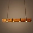 thumbnail image 1 of 4-Light Chandelier Lighting Farmhouse Wood Large Linear Island Pendant Fixtures Rustic Wood 4 Lights Chandelier Farm House Ceiling Lamp Pendant Hanging Light Rustic Wood Island Lighting Kitchen, 1 of 10