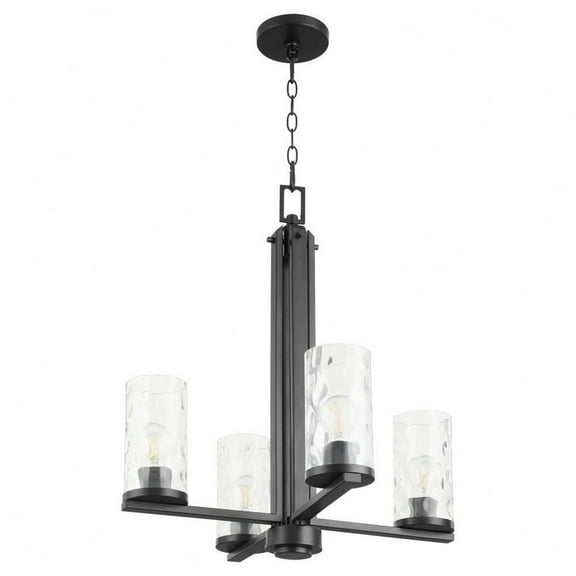4 Light Chandelier in Contemporary Style-25 inches Tall and 22 inches Wide-Matte Black Finish Bailey Street Home 183-Bel-5054763