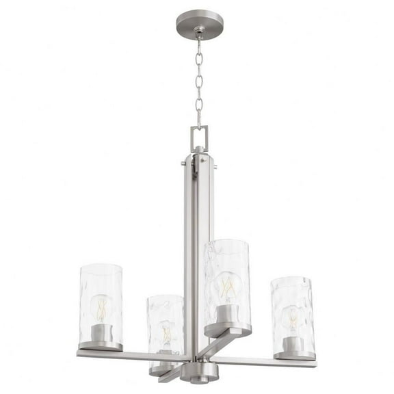 4 Light Chandelier in Contemporary Style-25 inches Tall and 22 inches Wide-Satin Nickel Finish Bailey Street Home 183-Bel-5054764