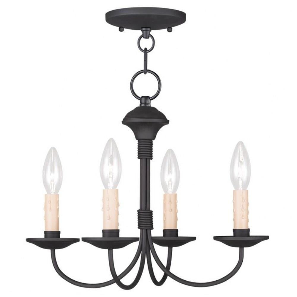 4 Light Convertible Mini Chandelier in Farmhouse Style 15 inches Wide By 12 inches High Bailey Street Home 218-Bel-1260986