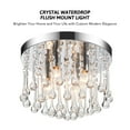 thumbnail image 1 of Wayshire 11” Art Deco 4-Light Chrome Flush Mount Light with K9 Crystal Glass Waterdrop Shade, 1 of 11