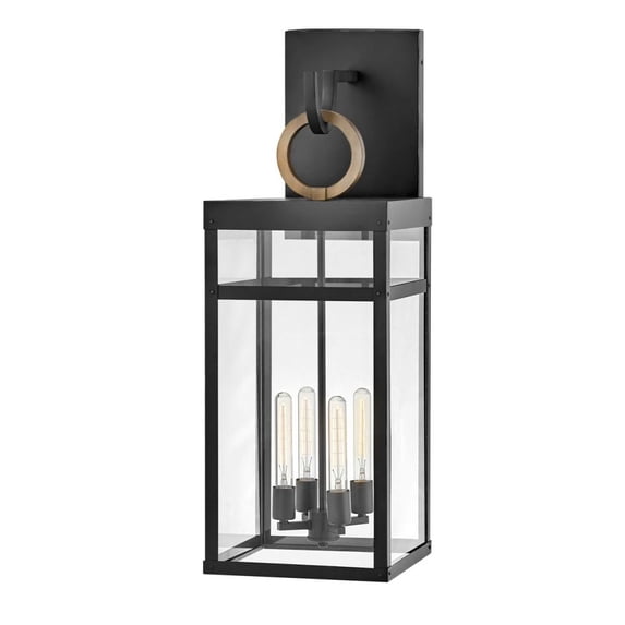 2809BK-LL Hinkley Lighting Porter - 4 Light Extra Large Outdoor Wall Lantern-Black Finish-LED Lamping Type