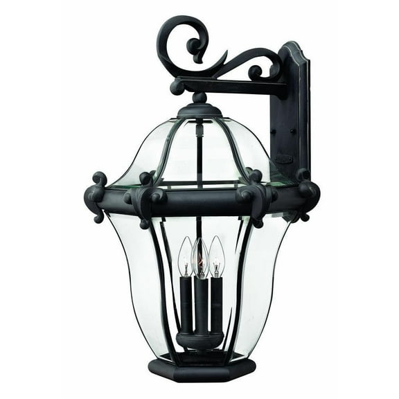 4 Light Extra Large Outdoor Wall Lantern in Traditional-Glam Style 17 inches Wide By 25.75 inches High-Museum Black Finish Bailey Street Home